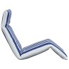 Transat pliant bleu et blanc 175 x 54 x 8,5 cm tissu Oxford 642841642841