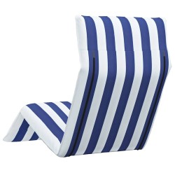 Transat pliant bleu et blanc 175 x 54 x 8,5 cm tissu Oxford 642841642841