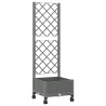 Bac de jardin avec treillis et roues Gris clair PP 642845642845