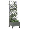 Bac de jardin avec treillis et roues Gris clair PP 642845642845