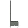 Bac de jardin avec treillis et roues Gris clair PP 642845642845