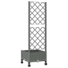 Bac de jardin avec treillis et roues Gris clair PP 642845642845