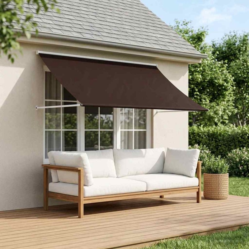 Auvent Marron 100 x 150 cm 642849642849