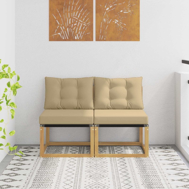 2 Pièce Sofa de milieu extérieur 642855642855