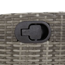 Ensemble à manger de jardin 5 pcs coussins gris résine tressée 642859642859