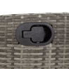 Ensemble à manger de jardin 5 pcs coussins gris résine tressée 642859642859