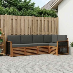 Ensemble de canapé d'angle 4 pcs Naturel et Anthracite 642865642865