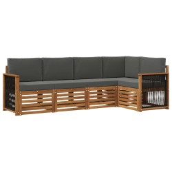 Ensemble de canapé d'angle 4 pcs Naturel et Anthracite 642865642865