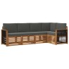 Ensemble de canapé d'angle 4 pcs Naturel et Anthracite 642865642865