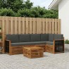 Ensemble de canapé d'angle 5 pcs Naturel et Anthracite 642866642866
