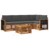 Ensemble de canapé d'angle 5 pcs Naturel et Anthracite 642866642866