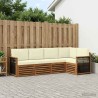 Ensemble de canapé d'angle avec coussin 4 pcs Naturel et Crème 642870642870