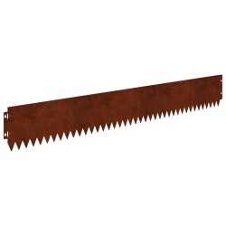 Bordure de Pelouse 20 pcs 103 x 15 cm Acier Rouillé 642872642872