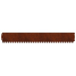 Bordure de Pelouse 20 pcs 103 x 15 cm Acier Rouillé 642872642872