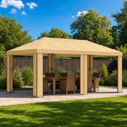 Abri de jardin 6 x 3 m Crème Polyester et Acier 190 642873642873
