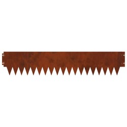 Bordure de Pelouse 20 pcs 103 x 20 cm métal Rouillé 642884642884