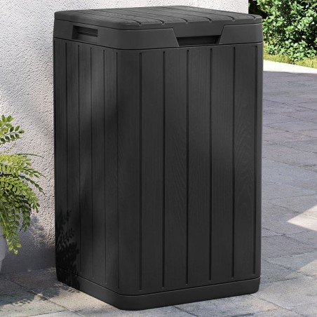 Poubelle d'extérieur anthracite 38x38x65 cm PP 642888642888
