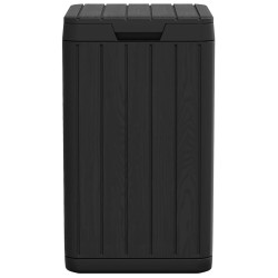 Poubelle d'extérieur anthracite 38x38x65 cm PP 642888642888