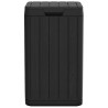 Poubelle d'extérieur anthracite 38x38x65 cm PP 642888642888