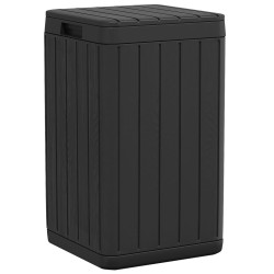 Poubelle d'extérieur anthracite 38x38x65 cm PP 642888642888