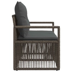 Canapé de jardin 2-Nombre de places Gris polyrotin 642890642890