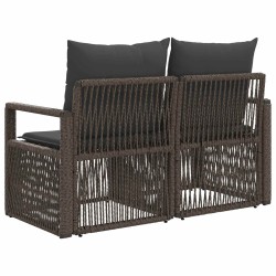 Canapé de jardin 2-Nombre de places Gris polyrotin 642890642890