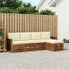 Ensemble de canapés d'extérieur 5 pcs Naturel et Crème 642901642901