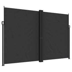Auvent latéral rétractable Noir 220x1200 cm 642907642907