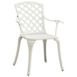 Chaises de jardin lot de 4 Aluminium coulé Blanc 642911642911