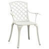 Chaises de jardin lot de 4 Aluminium coulé Blanc 642911642911