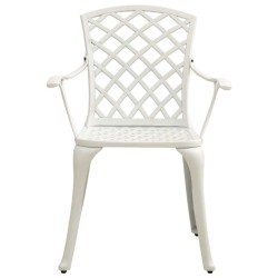 Chaises de jardin lot de 4 Aluminium coulé Blanc 642911642911