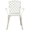 Chaises de jardin lot de 4 Aluminium coulé Blanc 642911642911