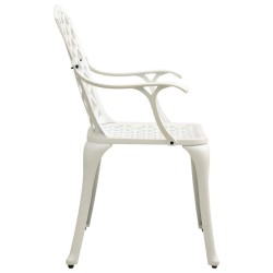 Chaises de jardin lot de 4 Aluminium coulé Blanc 642911642911