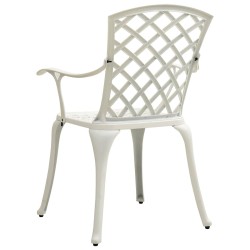 Chaises de jardin lot de 4 Aluminium coulé Blanc 642911642911