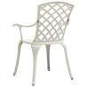 Chaises de jardin lot de 4 Aluminium coulé Blanc 642911642911