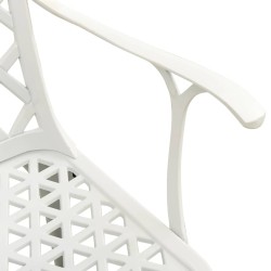 Chaises de jardin lot de 4 Aluminium coulé Blanc 642911642911