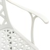 Chaises de jardin lot de 4 Aluminium coulé Blanc 642911642911