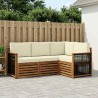 Ensembles de canapés avec coussin 4 pcs Bois d'Acacia Massif 642920642920
