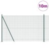 Clôture en fil soudé avec base en béton 10 x 1,6 m Vert Maille 642921642921