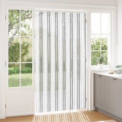 Rideau anti-insectes en chenille Gris clair et blanc 642925642925