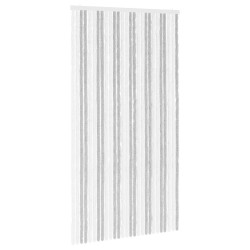 Rideau anti-insectes en chenille Gris clair et blanc 642925642925