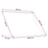 Auvent Anthracite et blanc 300 x 150 cm 642927642927