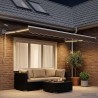 Auvent rétractable électrique Taupe 100% Polyester et Aluminium 642931642931