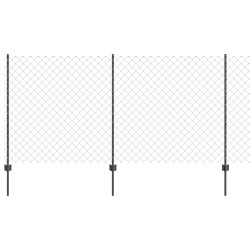Clôture grillagée avec poteau 10 x 1,2 m Acier recouvert de PVC 642932642932