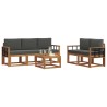 Ensemble de canapés d'extérieur 6 pcs Naturel et Anthracite 642940642940