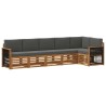 Ensemble de canapé d'angle 5 pcs Naturel et Anthracite 642942642942