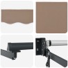 Auvent rétractable électrique Taupe 100% Polyester et Aluminium 642947642947