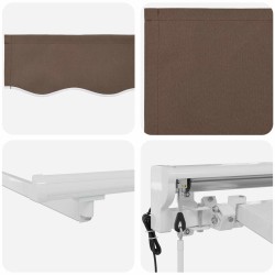 Auvent rétractable électrique Taupe 2,5 x 2 m 642949642949