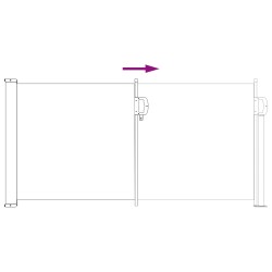 Store latéral rétractable Gris 500 x 100 cm Polyester 642954642954