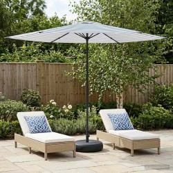 Parasol de jardin avec base 300 x 300 cm Polyester 642965642965